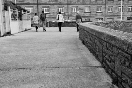 Walk with friends.の写真素材