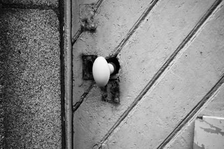 Old porcelain door handle.の写真素材