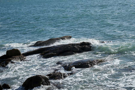 Waves and rocks.の写真素材