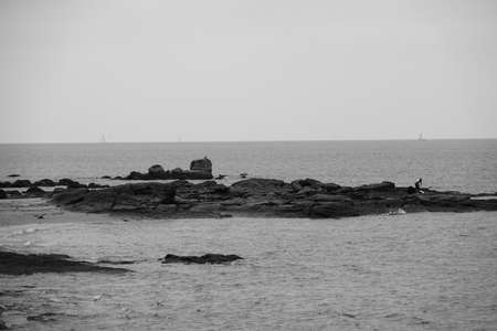 Rocks and horizon line.の写真素材