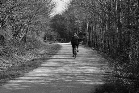 Athlete on bike.の写真素材