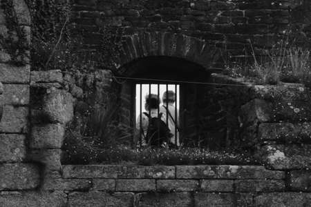 Couple seen from behind.の写真素材