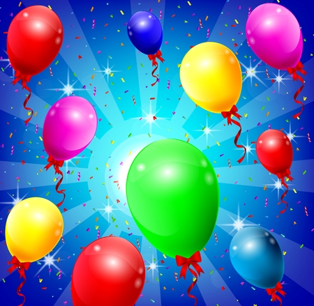 background with colorful balloonsのイラスト素材