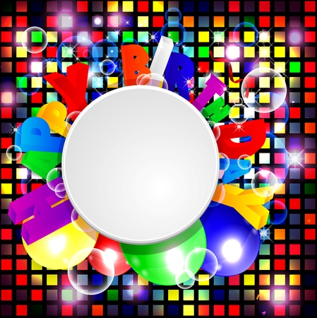 birthday background with colorful balloons of illustrationのイラスト素材