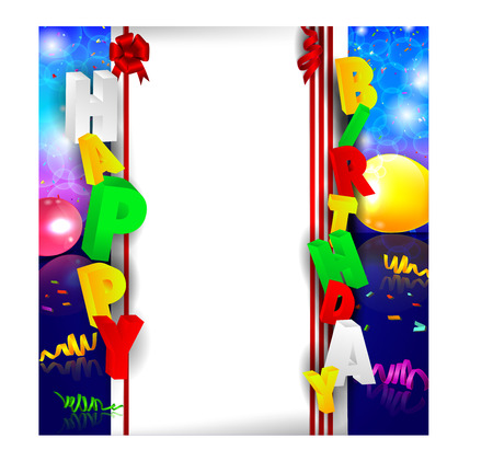 birthday background with colorful balloons of illustrationのイラスト素材