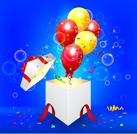 birthday background with colorful balloons of illustrationのイラスト素材