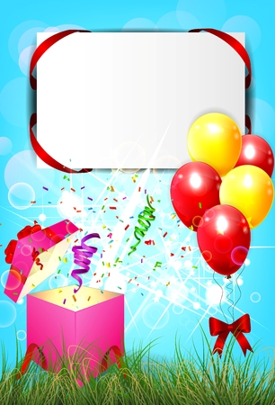 birthday background with colorful balloons of illustrationのイラスト素材