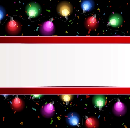 birthday background with colorful bulbのイラスト素材