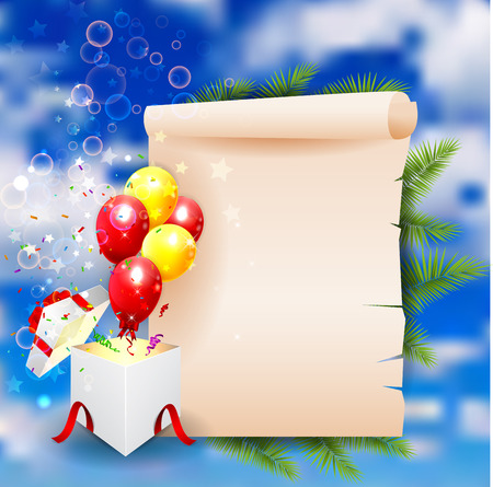 birthday background with colorful balloonsのイラスト素材