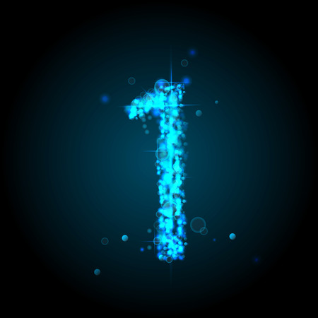 Number of light glittering stars illustrationのイラスト素材