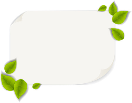 Realistic Leaves Background with  Spaceのイラスト素材