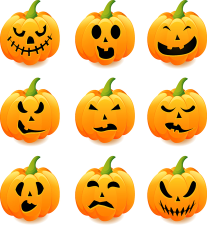 halloween scary pumpkins of illustration.のイラスト素材