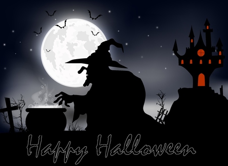 halloween scary witch of illustration.のイラスト素材