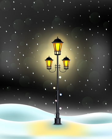 Winter Forest Landscape Christmas Backgroundのイラスト素材
