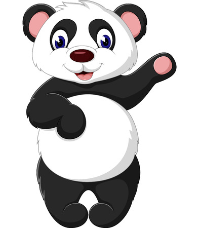 cute Cartoon panda of illustratiionのイラスト素材
