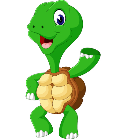Cute cartoon turtle of illustrationのイラスト素材