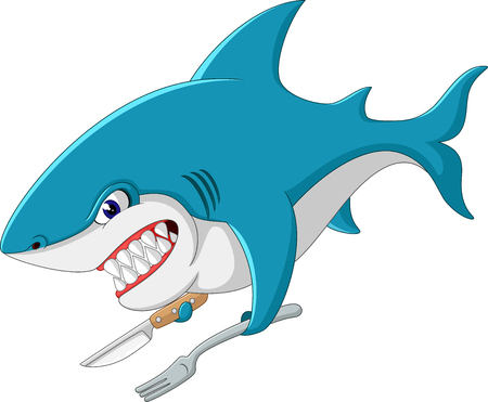 cute Shark cartoon of illustrationのイラスト素材