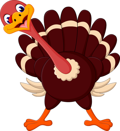 cute Cartoon turkey of illustrationのイラスト素材
