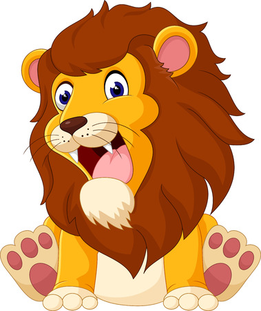 Cute lion cartoon of illustrationのイラスト素材