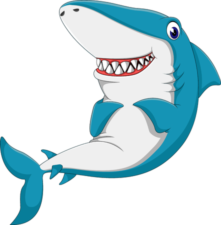 cute Shark cartoon of illustrationのイラスト素材