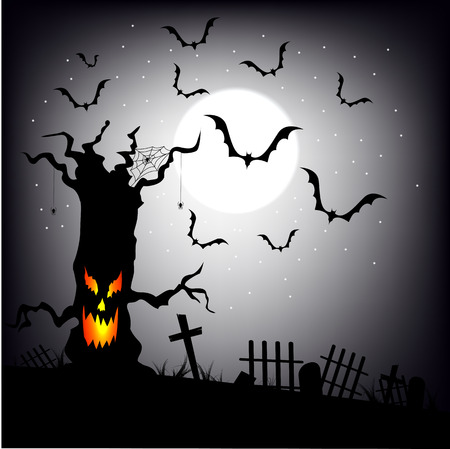 halloween scary pumpkins of illustration.の写真素材