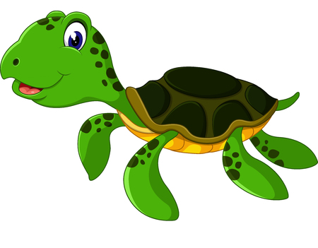 Cute cartoon turtleの写真素材