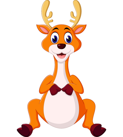 cute deer cartoonの写真素材