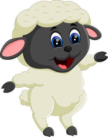 Cute cartoon sheep characterのイラスト素材