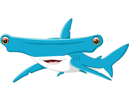 illustration of cute shark cartoonのイラスト素材