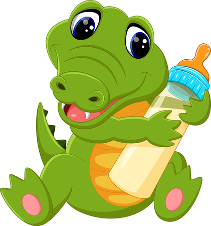 cute crocodile cartoonのイラスト素材