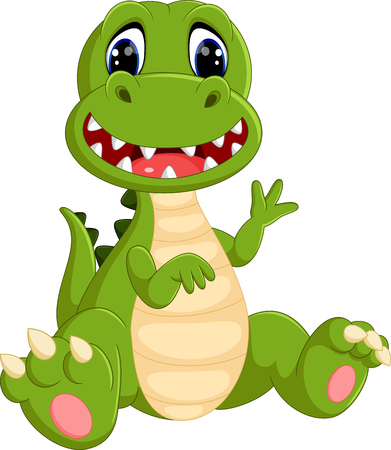 cute dinosaurs cartoonのイラスト素材