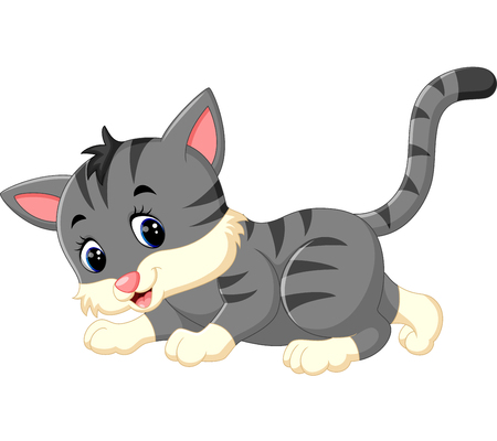 illustration of cute cat cartoonのイラスト素材