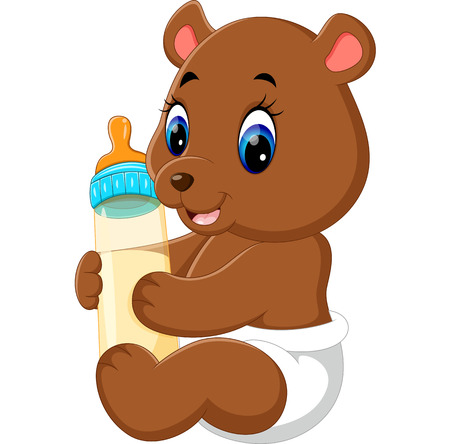 cute baby bear cartoonの写真素材