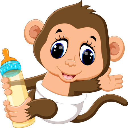 cute Cartoon monkeyの写真素材