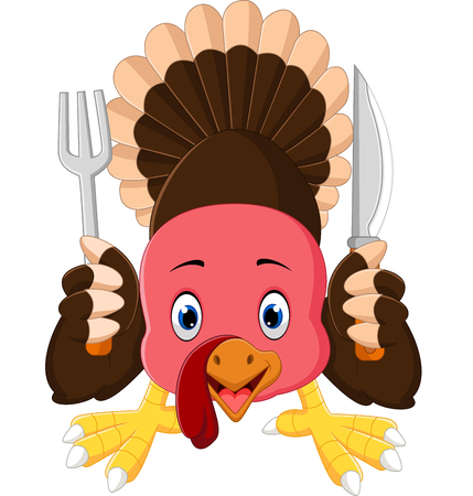 turkey bird cartoonのイラスト素材