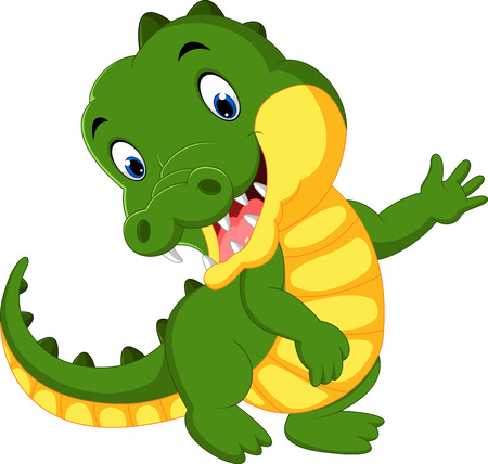 Cute crocodile cartoonのイラスト素材