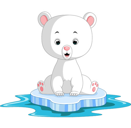 Polar bear cartoonのイラスト素材