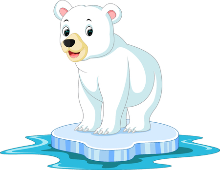 Polar bear cartoonのイラスト素材