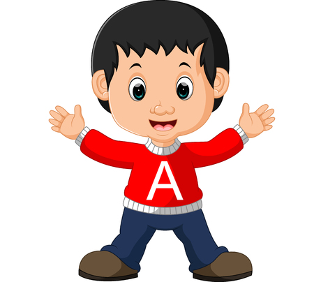 Cute boy cartoonのイラスト素材