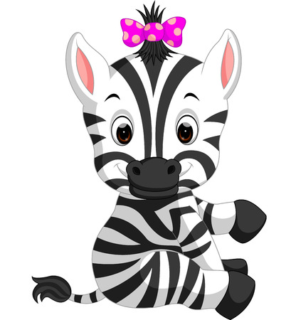 Cute zebra cartoonの写真素材
