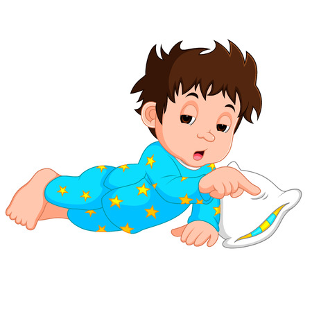 cute boy sleepyのイラスト素材