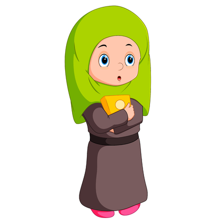Female muslim standingのイラスト素材