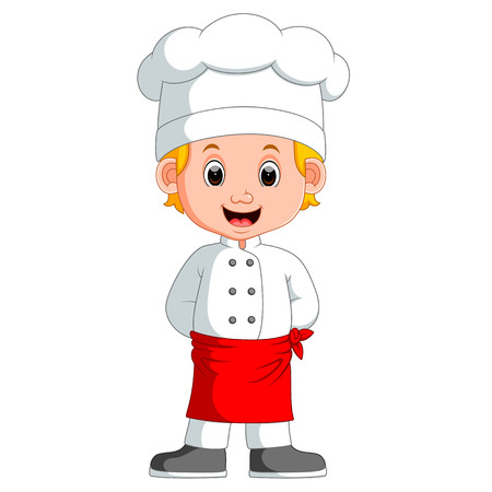 boy chef cartoonのイラスト素材