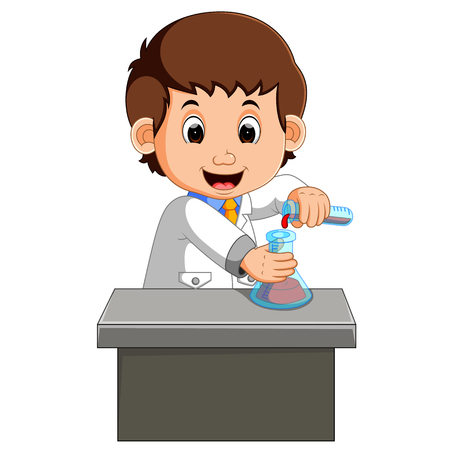 Scientist working in the labのイラスト素材