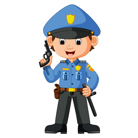 cute policeman cartoonのイラスト素材