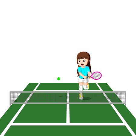 professional tennis playerのイラスト素材