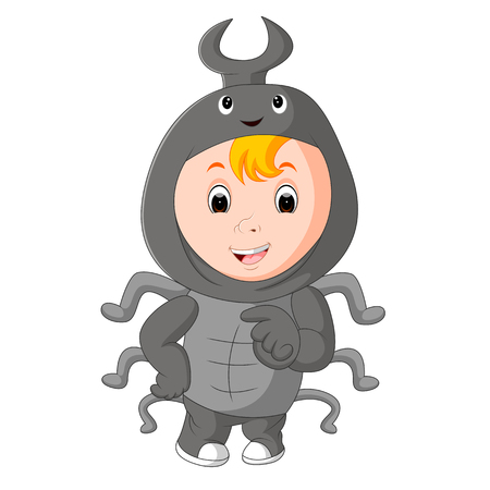 cute kids wearing animal costumesのイラスト素材