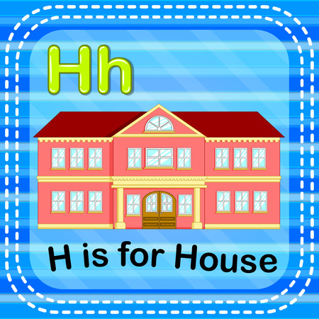 Flashcard letter H is for houseのイラスト素材