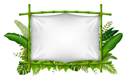 Empty frame made of bambooのイラスト素材
