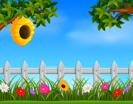 beehive in the gardenの写真素材